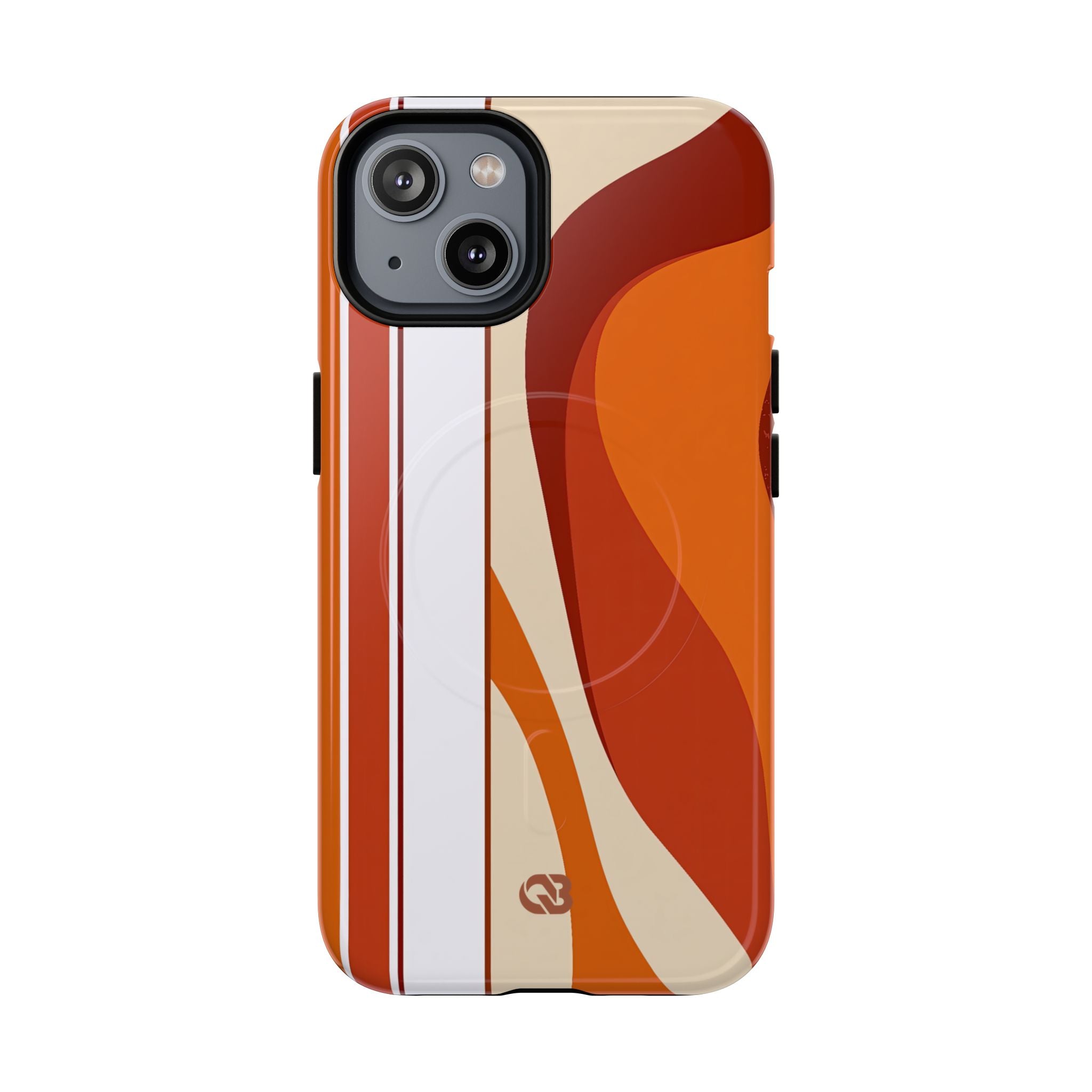 Orange Tough 2.0 Magsafe Phone Case for iPhone - Terracotta Metro Line