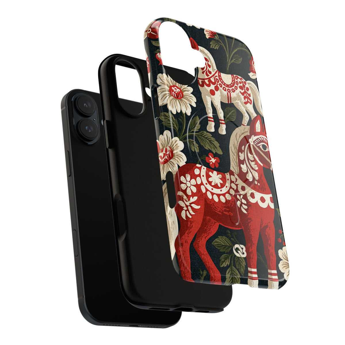 Nordic Dala Meadow · Tough 2.0 Magnetic Phone Case for iPhone · Red