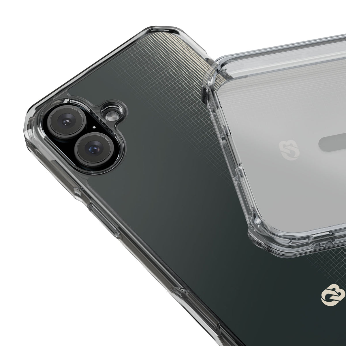 Grey Impact MagSafe Phone Case for iPhone - Charcoal Tech Grid