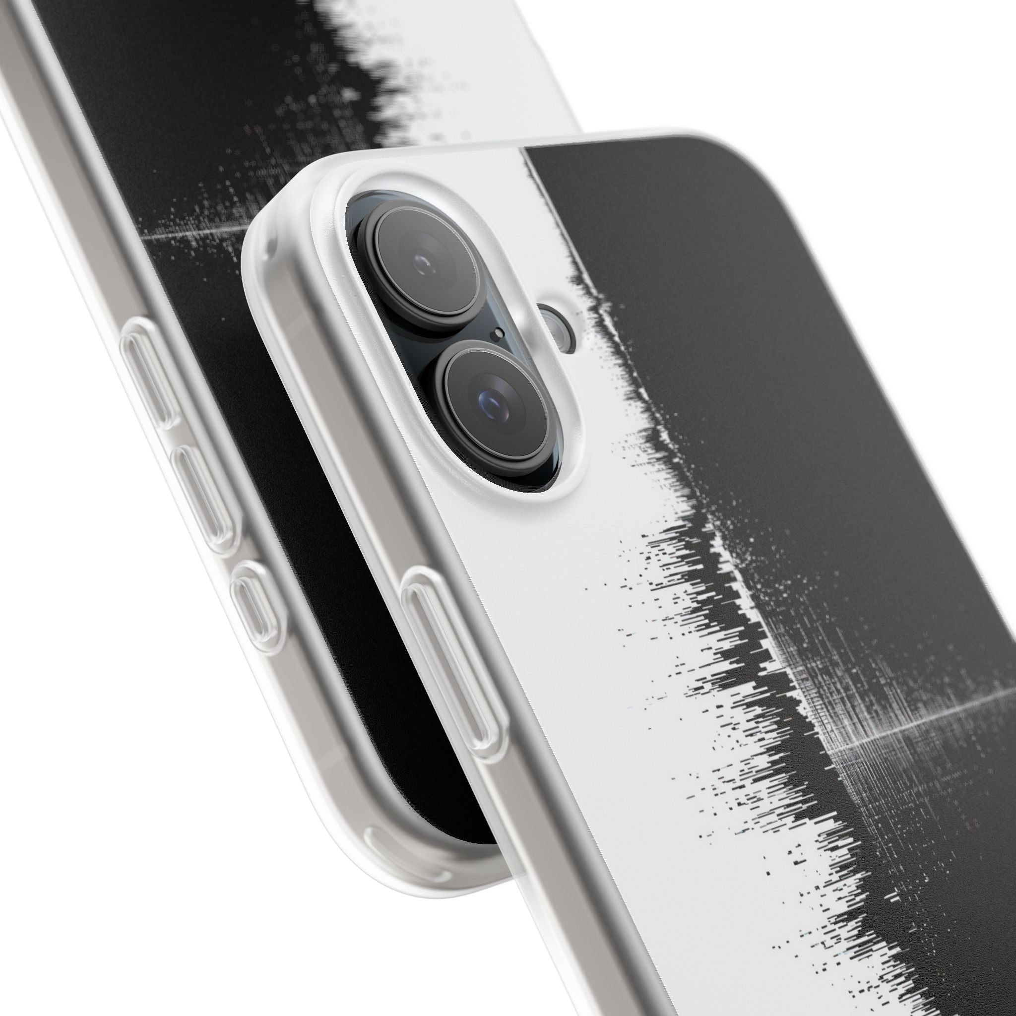 Black Lite Phone Case for iPhone - Static Signal Split