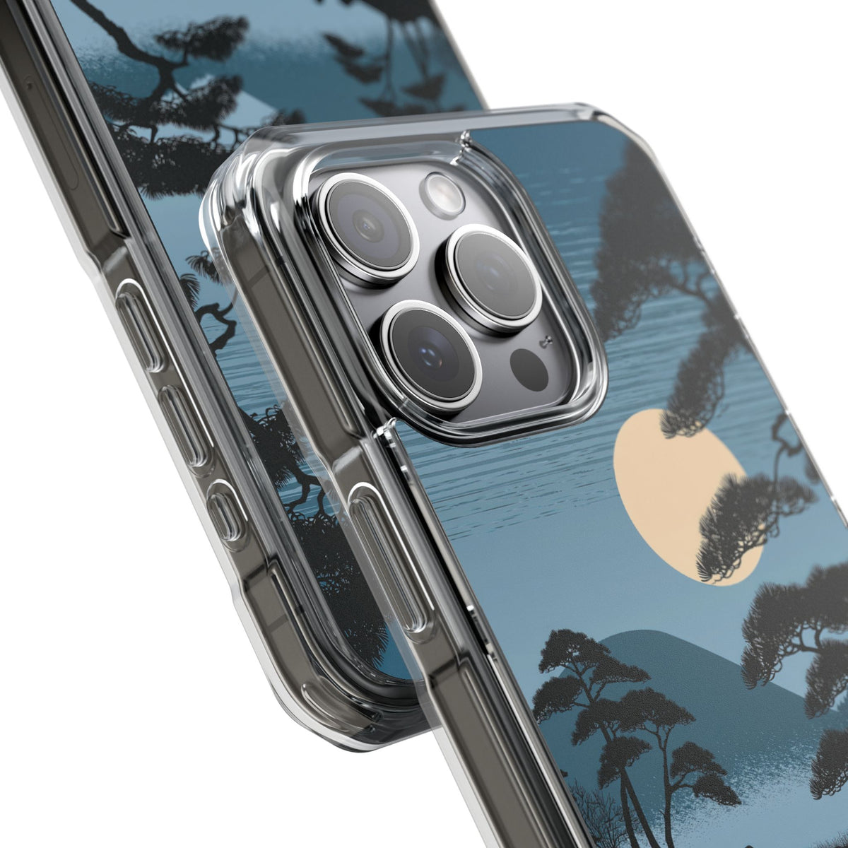 Blue Impact MagSafe Phone Case for iPhone - Midnight Kyoto Pine