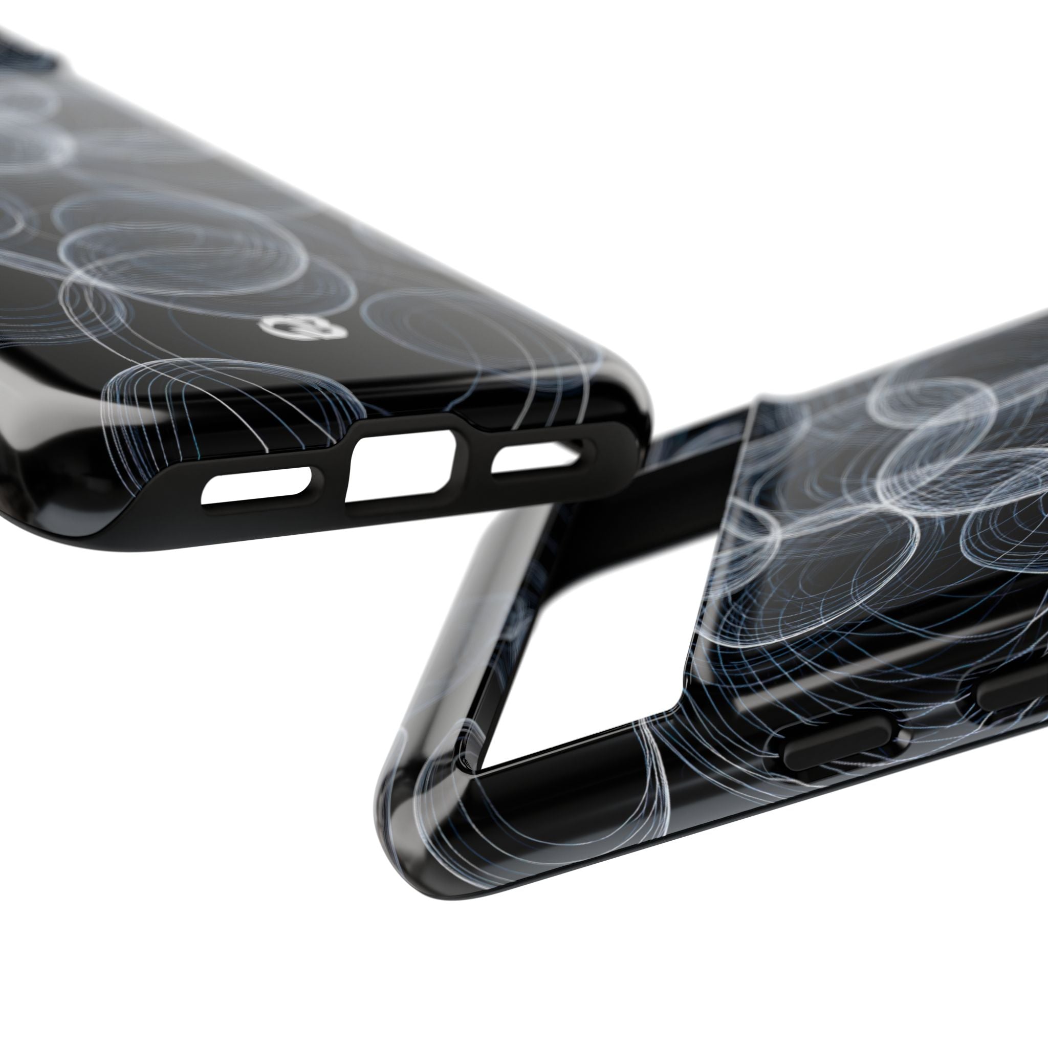 Black Tough Phone Case for Google Pixel - Frosted Ring Matrix