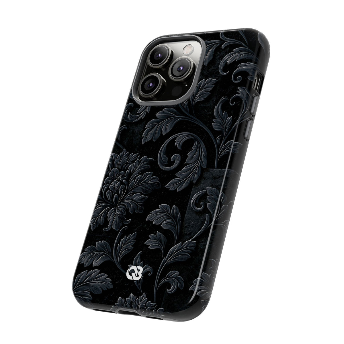 Obsidian Damask · Tough Phone Case for iPhone · Black
