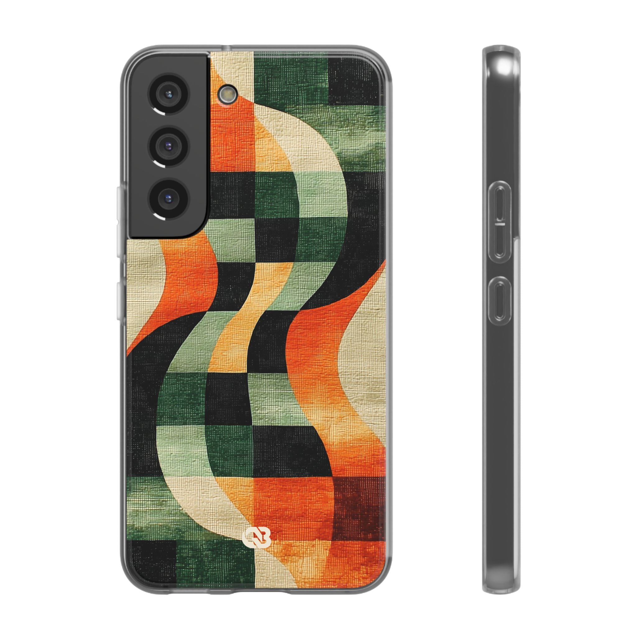 Burnt Orange Curve · Soft Phone Case for Samsung