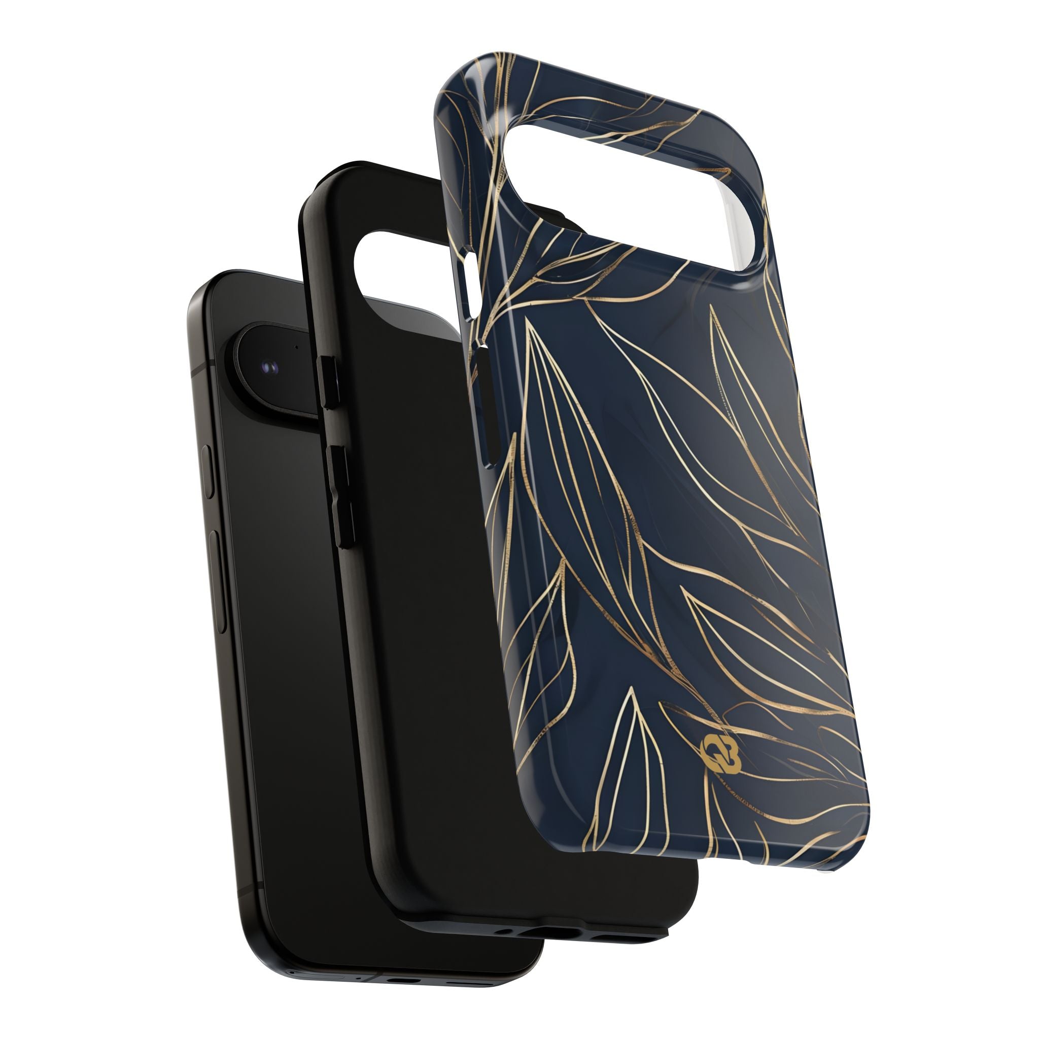 Gilded Navy Foliage · Tough Phone Case for Google Pixel