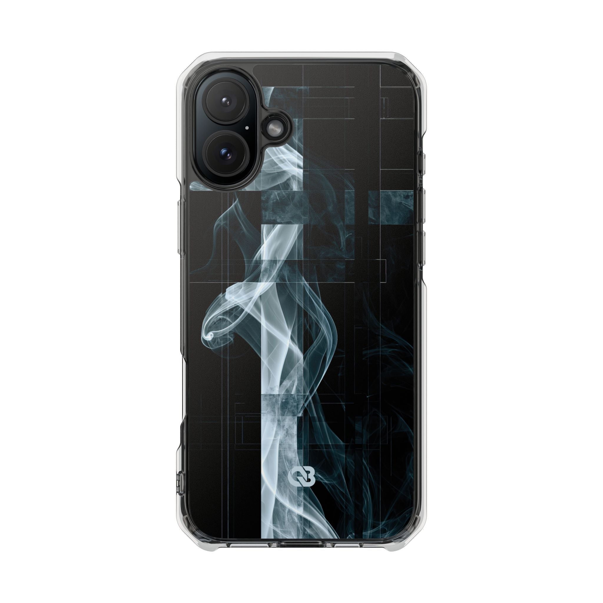 Black Impact MagSafe Phone Case for iPhone - Arctic Vapor Grid