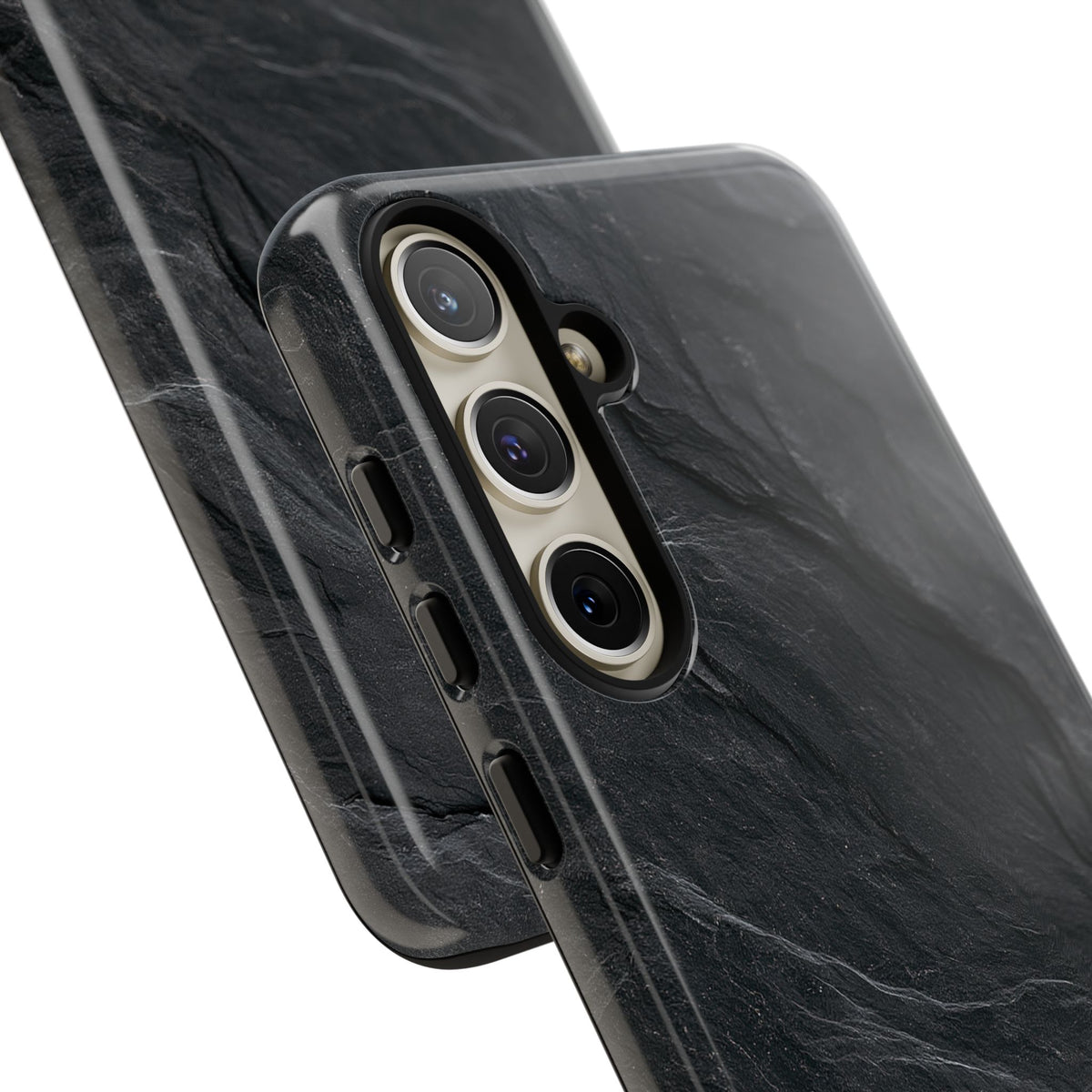Black Tough Phone Case for Samsung - Midnight Slate Ridge