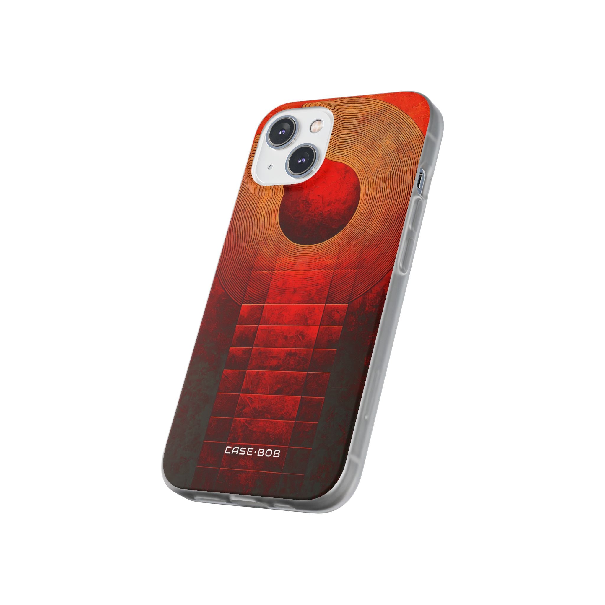 Crimson Orbit iPhone 14 Skal - Mjukt