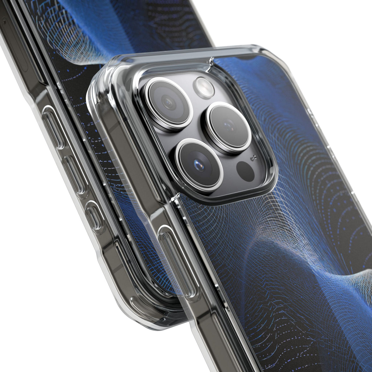 Blue Impact MagSafe Phone Case for iPhone - Electric Cobalt Topo