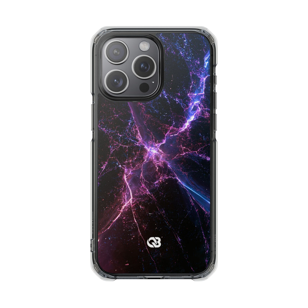 Neural Singularity · Clear Impact Magnetic Phone Case for iPhone · Black