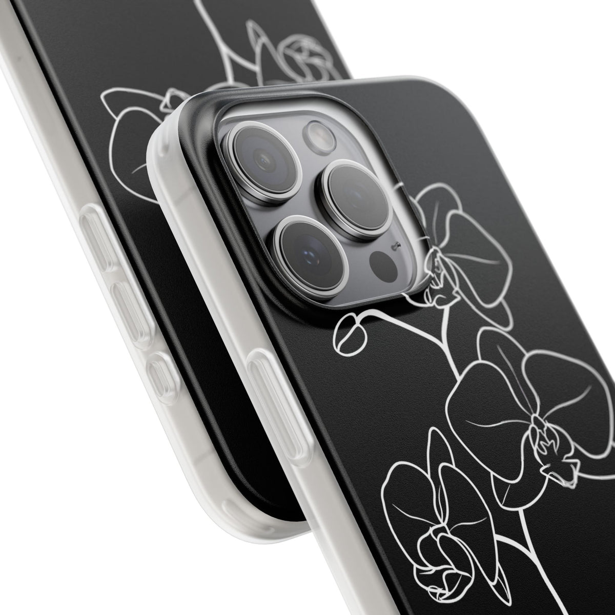 Midnight Orchid · Lite Phone Case for iPhone · Black