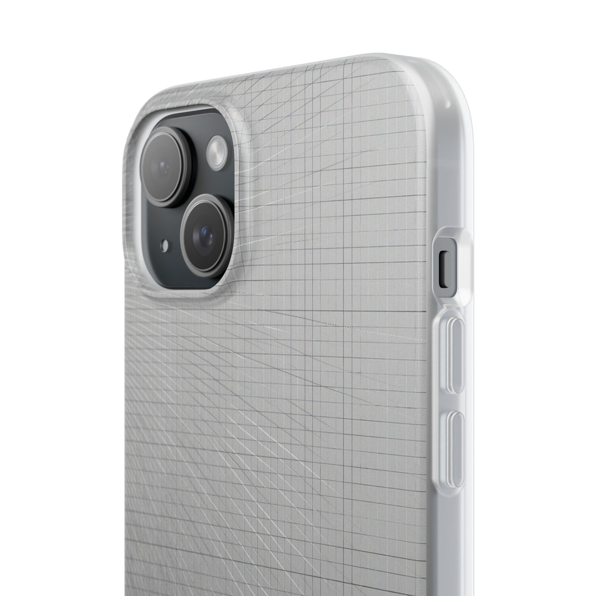 Grey Lite Phone Case for iPhone - Chrome Mesh Warp