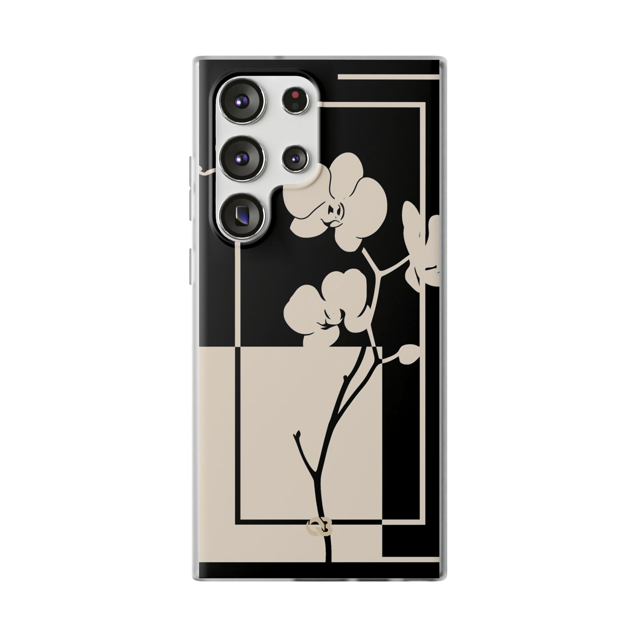 Beige Lite Phone Case for Samsung - Nocturnal Orchid Frame