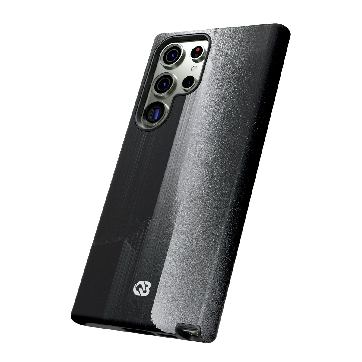 Black Tough Phone Case for Samsung - Brutalist Pixel Monolith