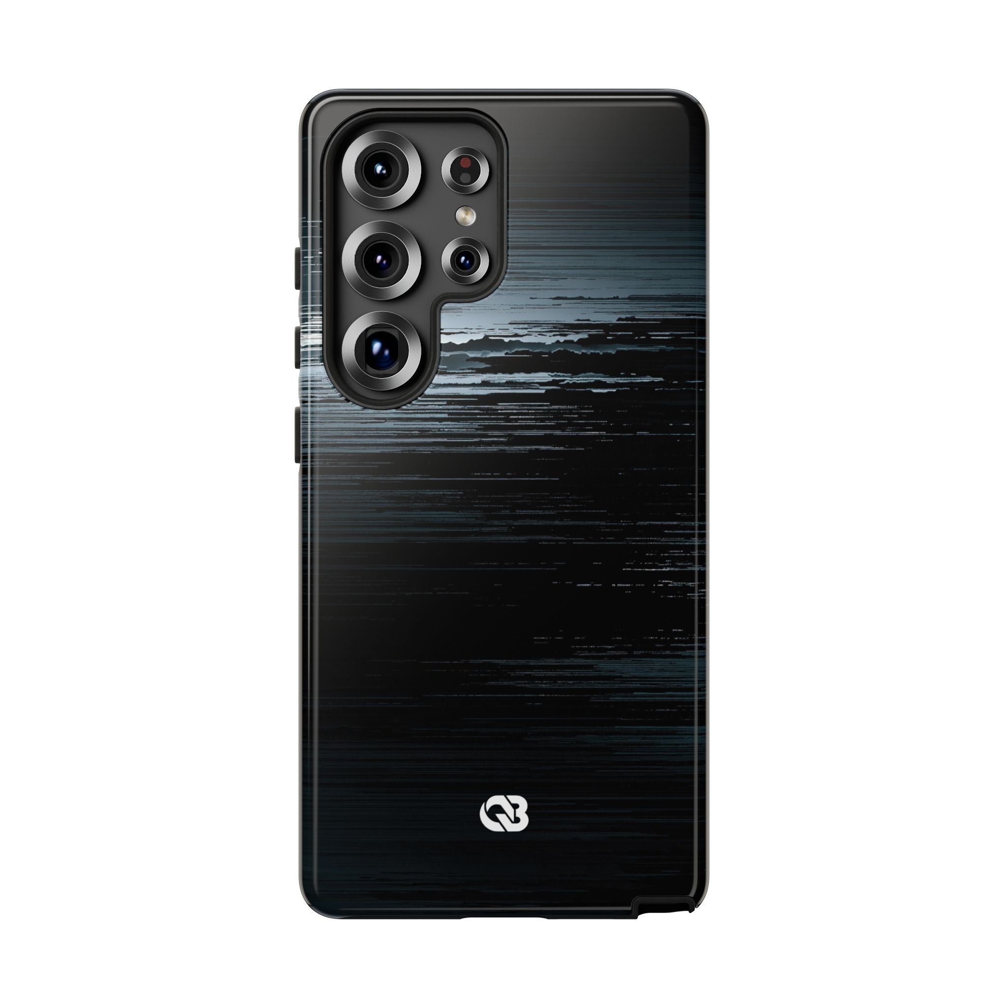 Black Tough Phone Case for Samsung - Frozen Signal Glitch