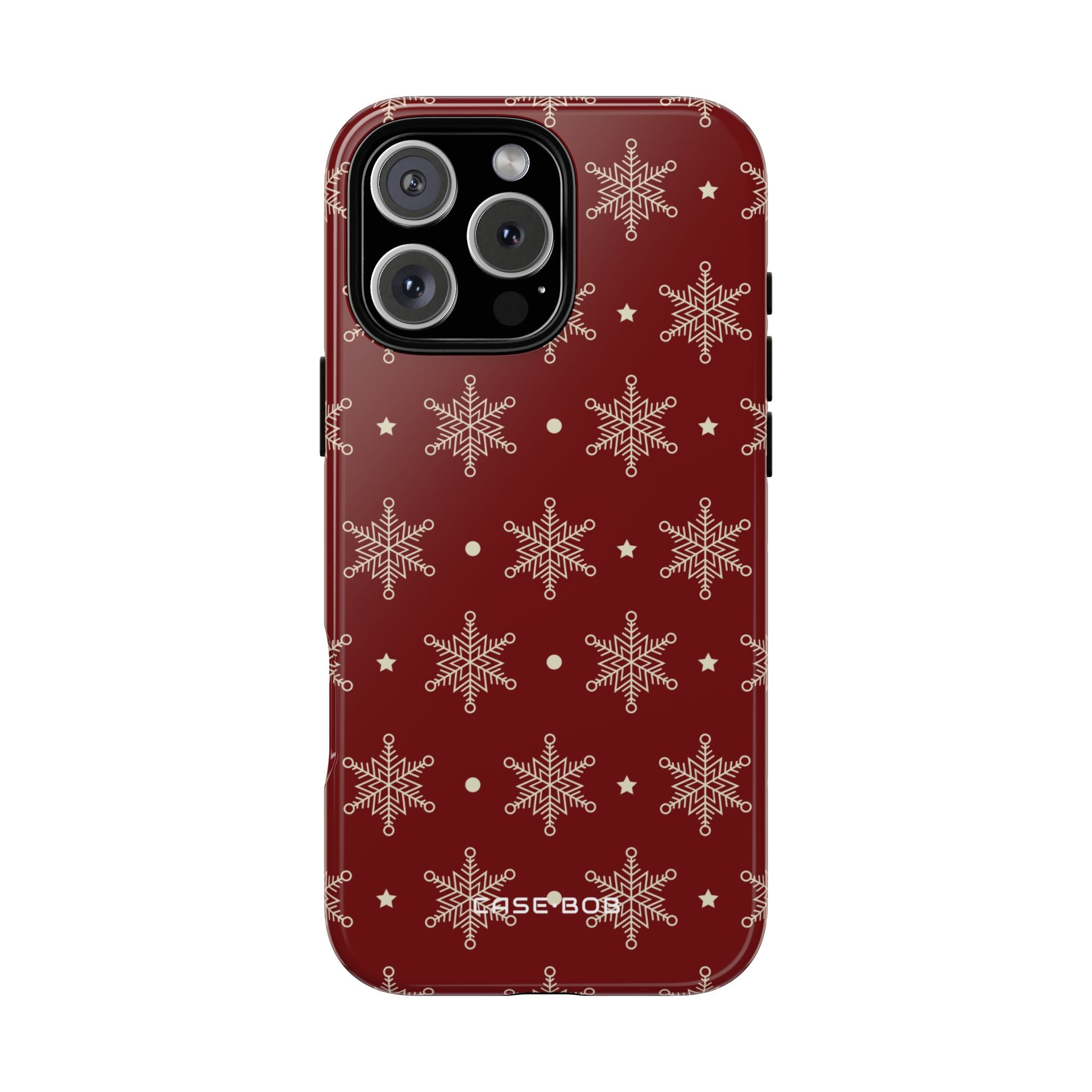 Kermainen lumihiutale Crimson iPhone 16 Pro Max -kotelotyyppi - Tough