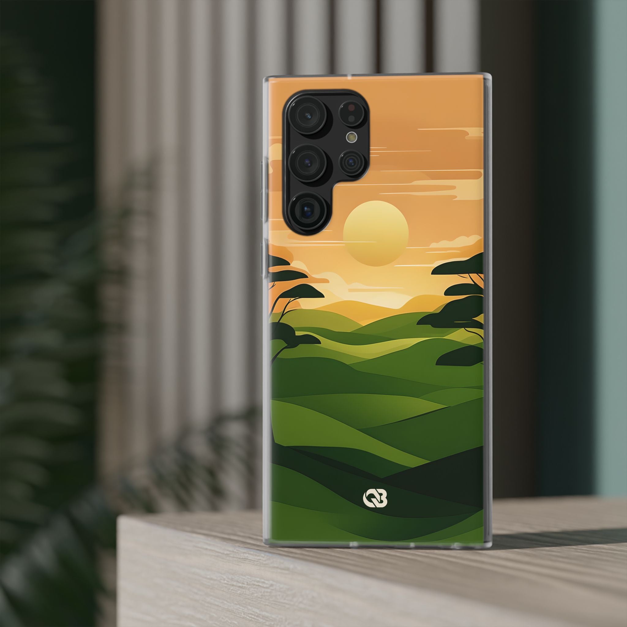 Verdant Horizon Sun · Soft Phone Case for Samsung