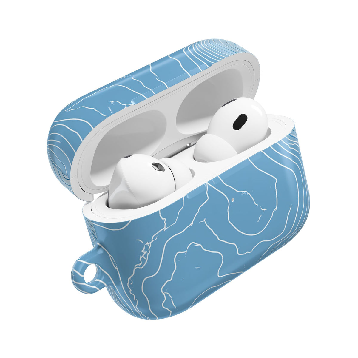 Glacial Basin Topo · Hard Case for AirPods & AirPods Pro · Blue