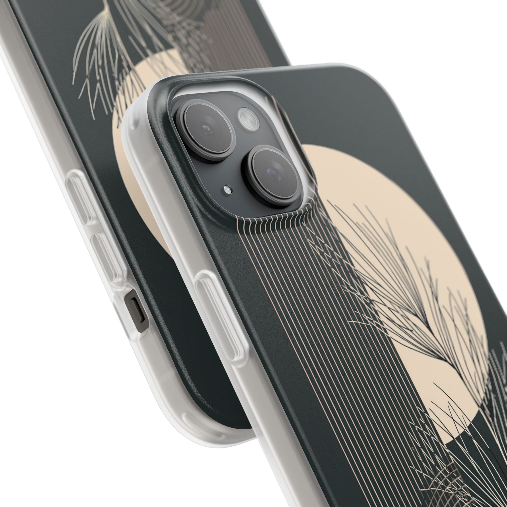 Black Lite Phone Case for iPhone - Obsidian Sand Willow