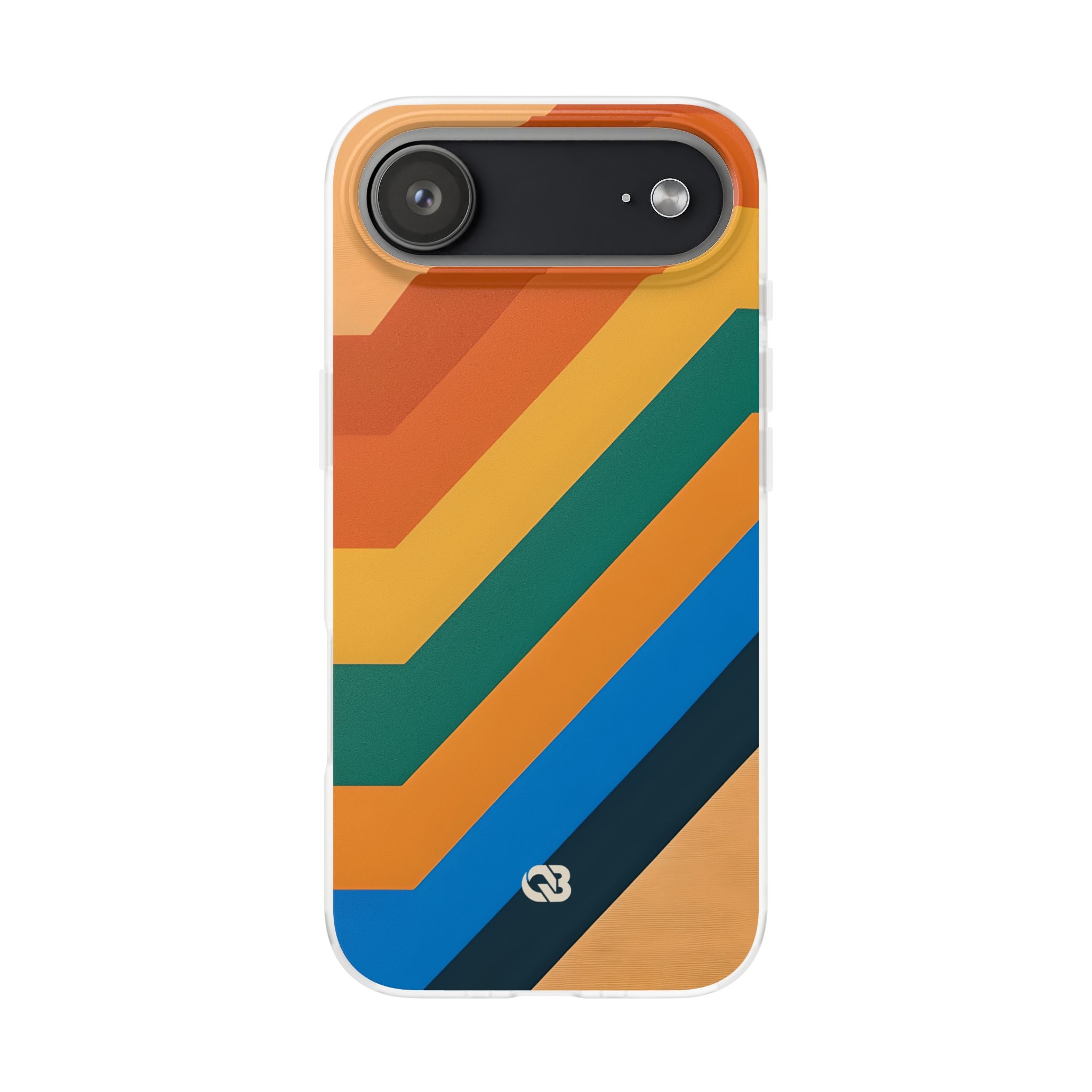 Retro Ridge Lines · Soft Phone Case for iPhone