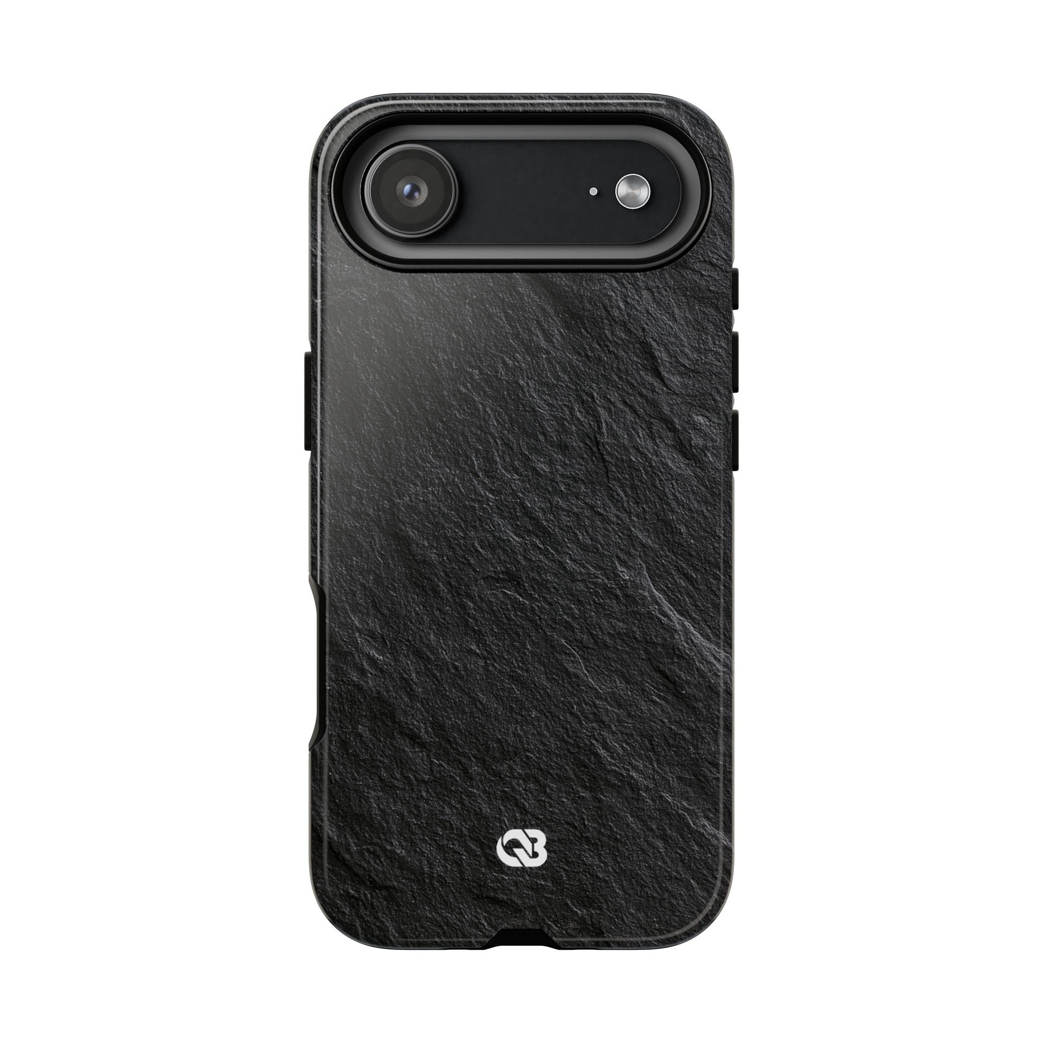 Black Tough Phone Case for iPhone - Raw Obsidian Slate