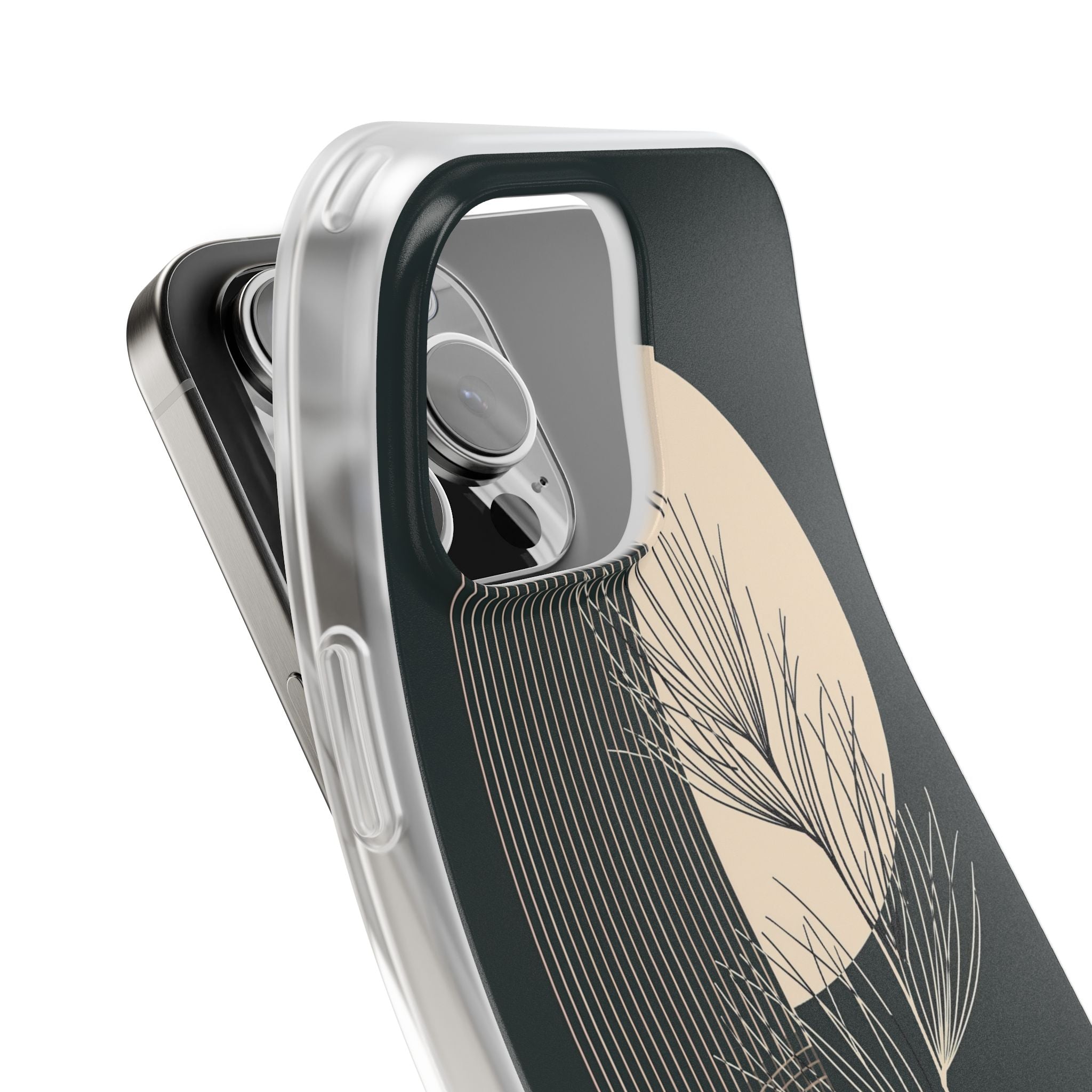 Black Lite Phone Case for iPhone - Obsidian Sand Willow