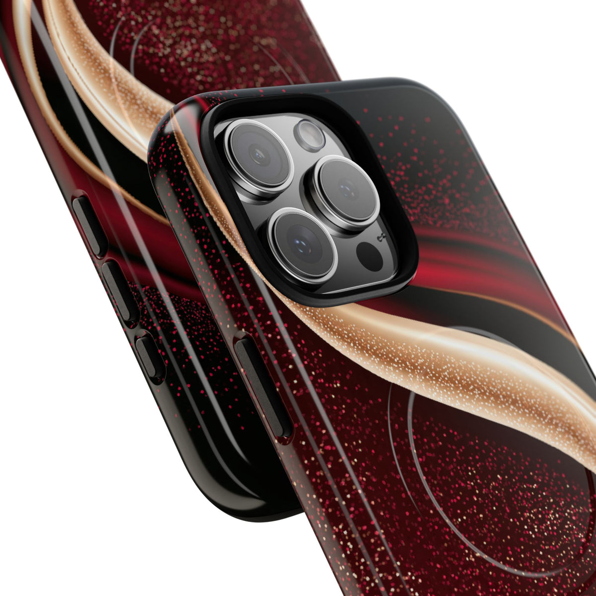Gilded Crimson Flow · Tough 2.0 Magnetic Phone Case for iPhone · Red