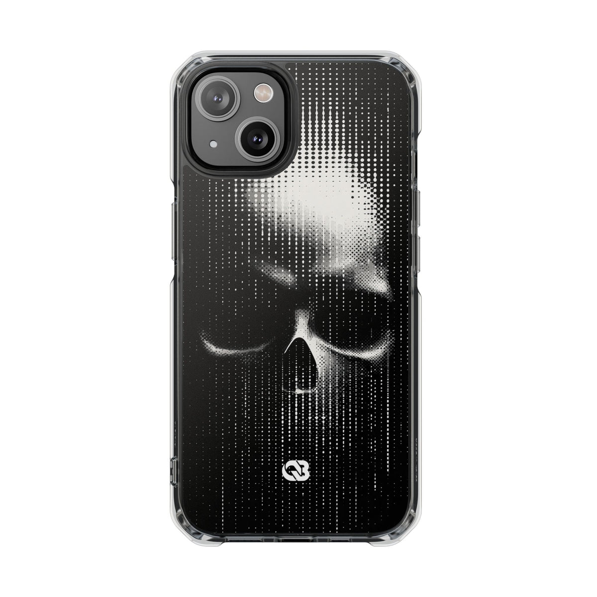 Raster Phantom · Clear Impact Magnetic Phone Case for iPhone · Black
