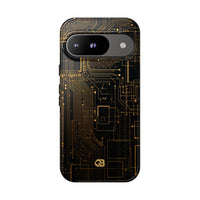 Gold Tough Phone Case for Google Pixel - Amber Core Mainframe