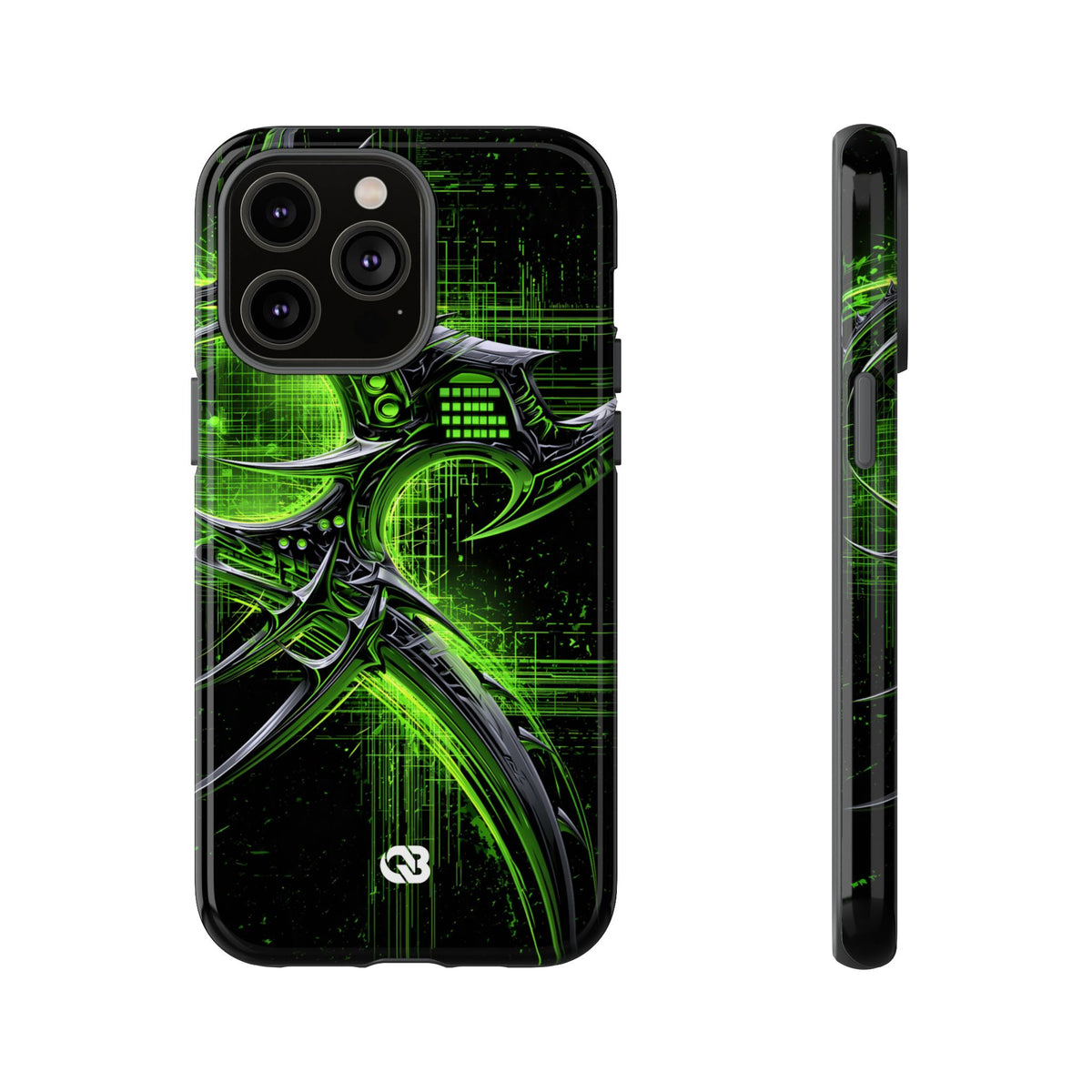 Cyber Sigil Grid · Tough Phone Case for iPhone · Green