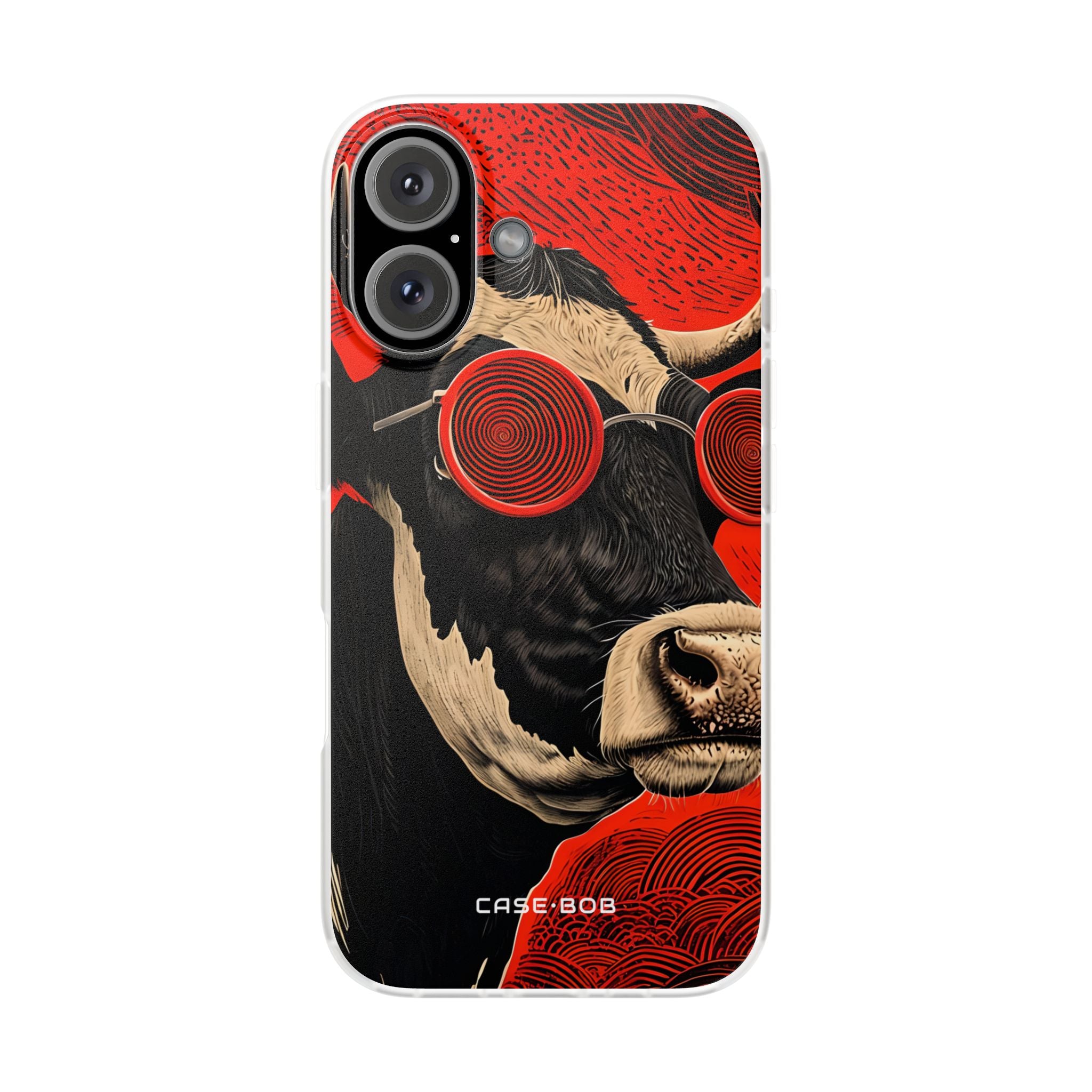 Hypnotic Cow iPhone 16 Case - Soft