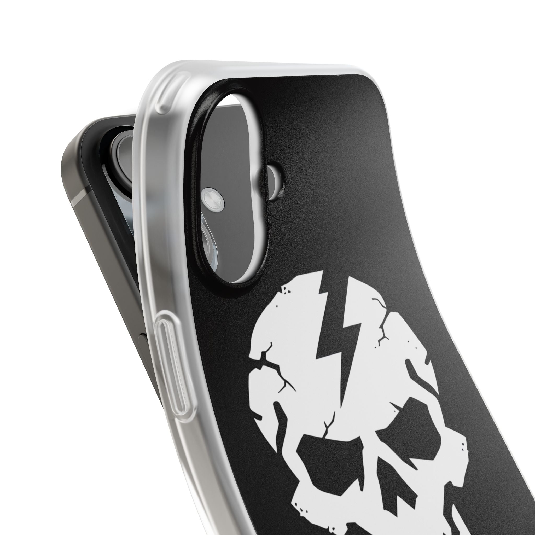 Shattered Bolt Skull · Soft Phone Case for iPhone