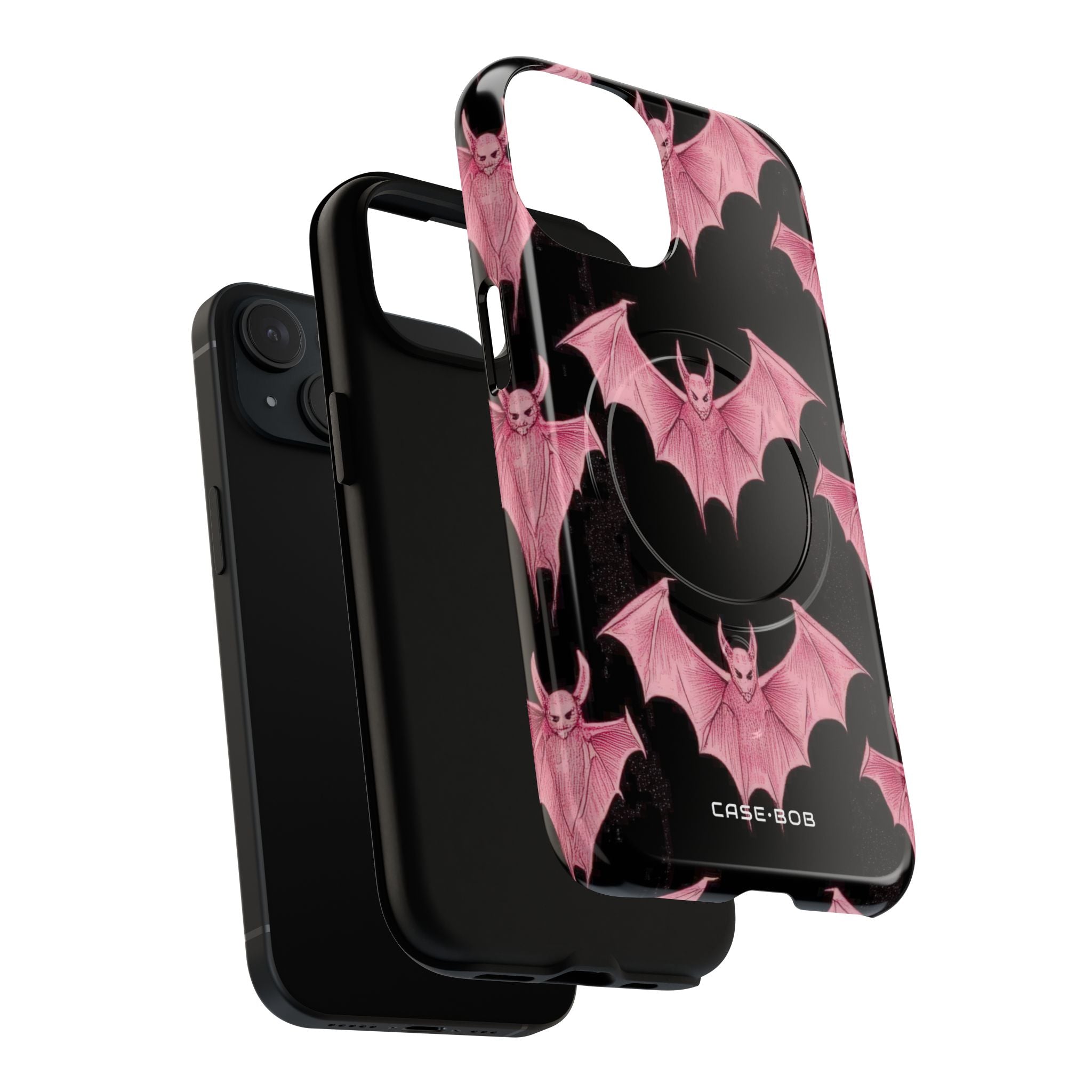 Pink Batwave iPhone 15 Case - Tough+