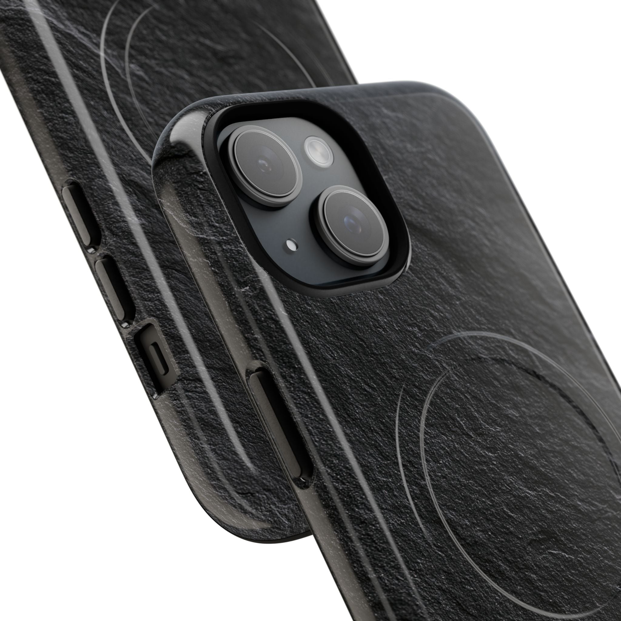 Black Tough 2.0 Magsafe Phone Case for iPhone - Raw Obsidian Slate