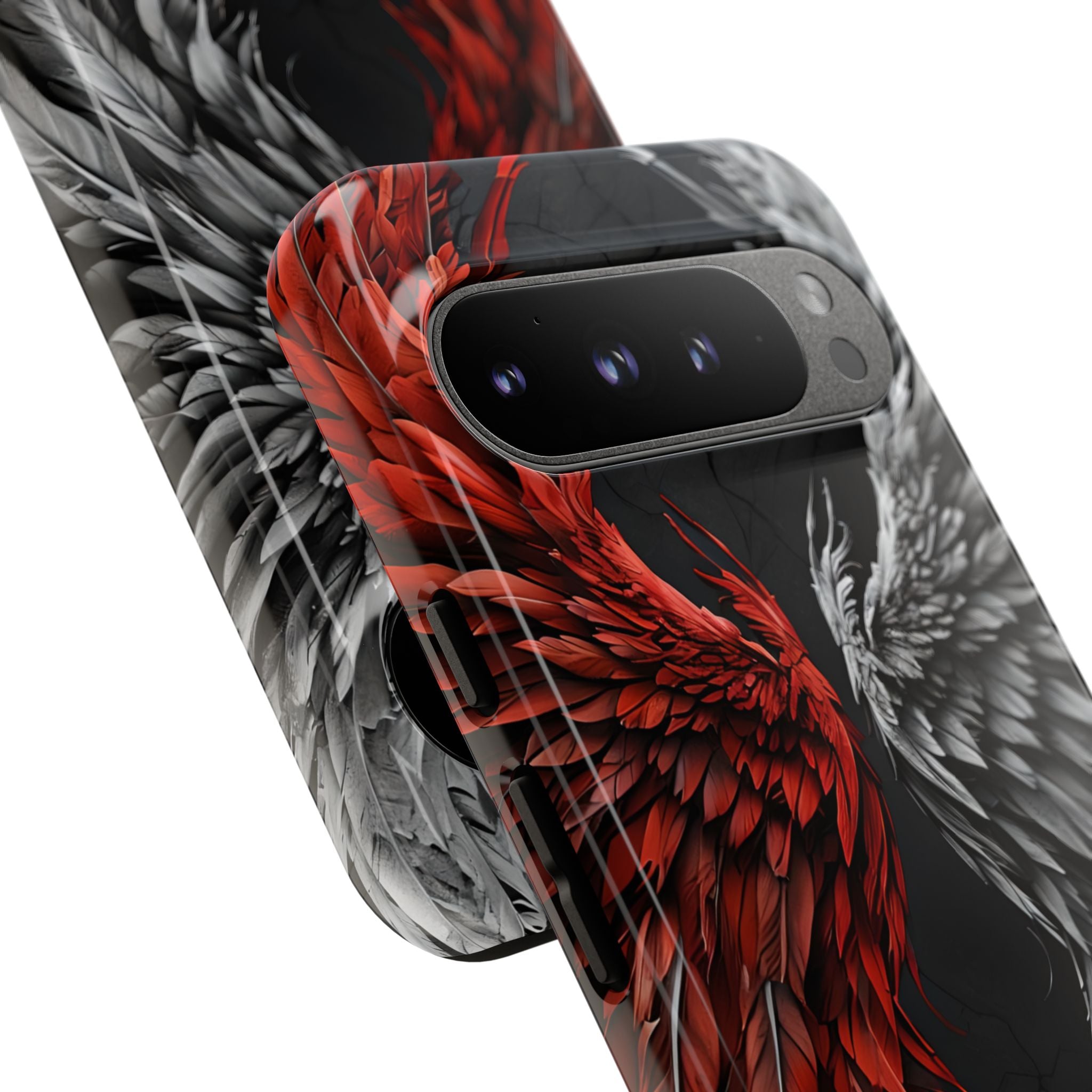 Split Crimson Wing · Tough Phone Case for Google Pixel
