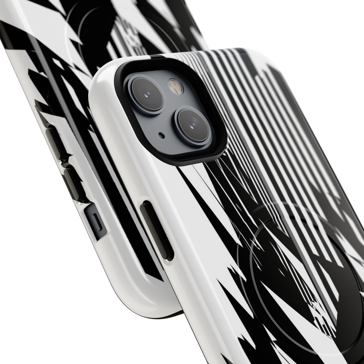 White Tough 2.0 Magsafe Phone Case for iPhone - Shattered Vector Spire