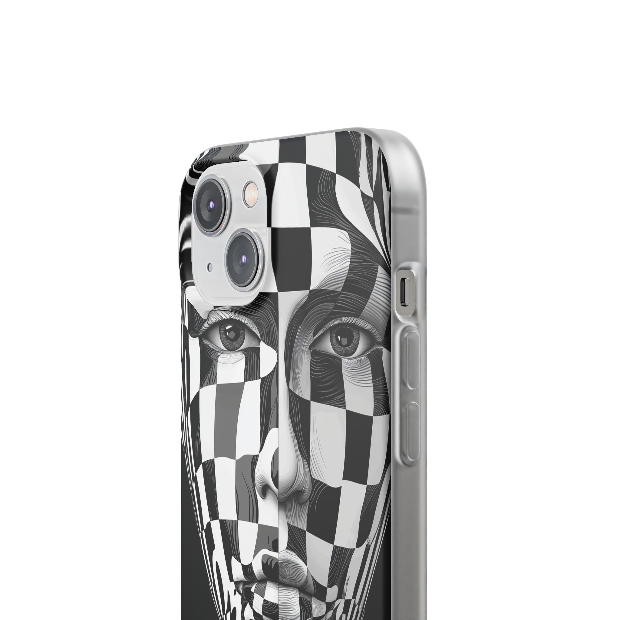 Checkered Face iPhone 14 Case - Soft