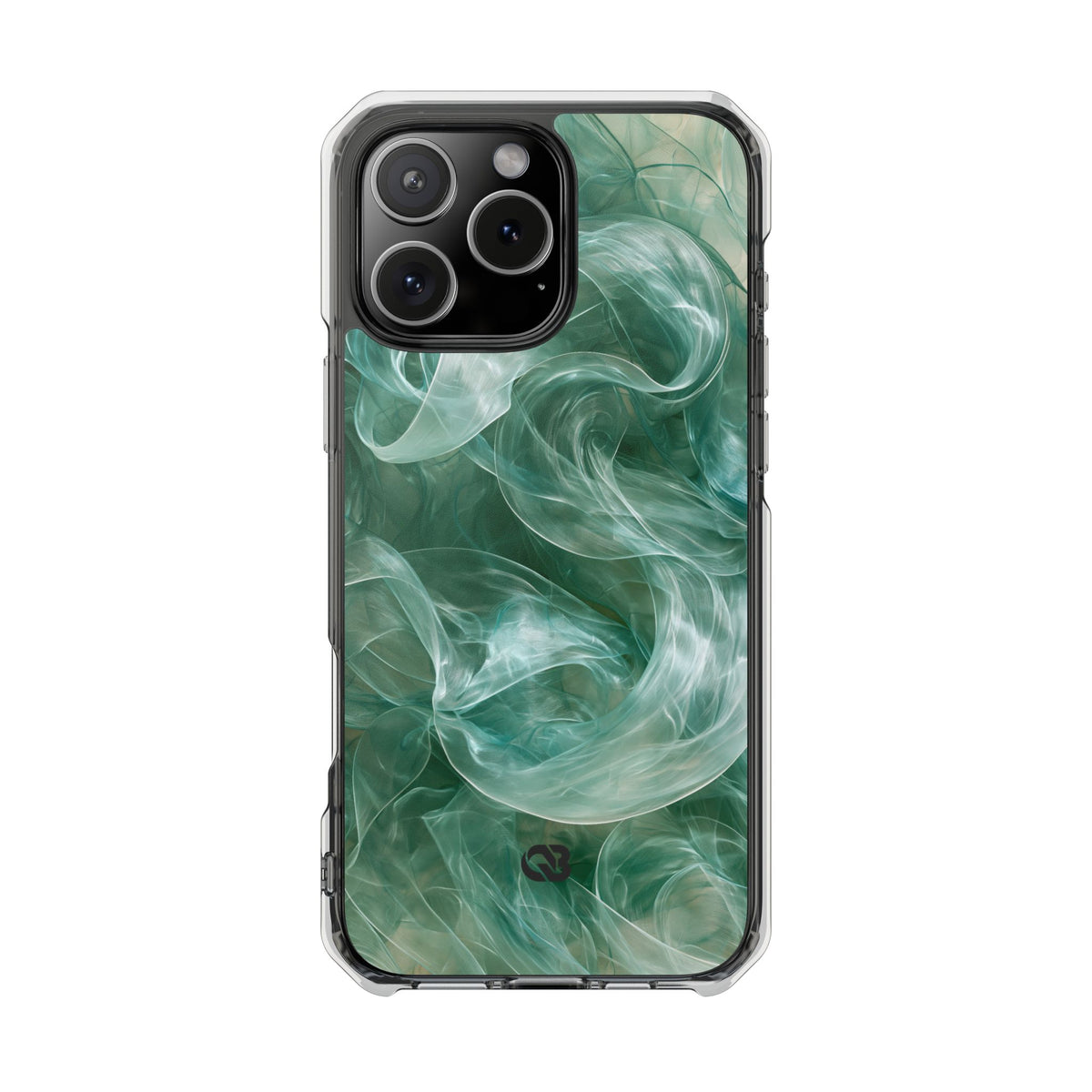 Translucent Aqua Flow · Clear Impact Magnetic Phone Case for iPhone · Teal