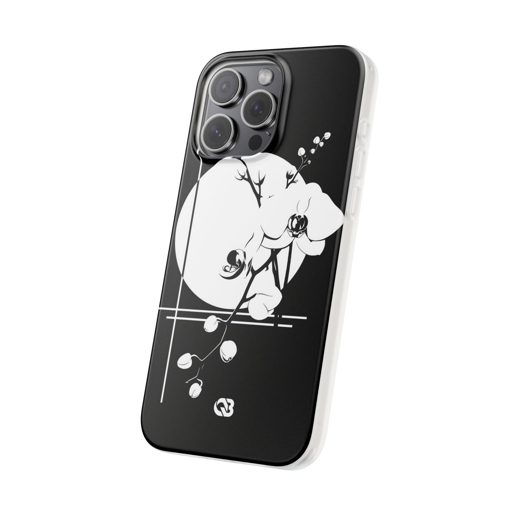 Black Lite Phone Case for iPhone - Lunar Orchid Grid