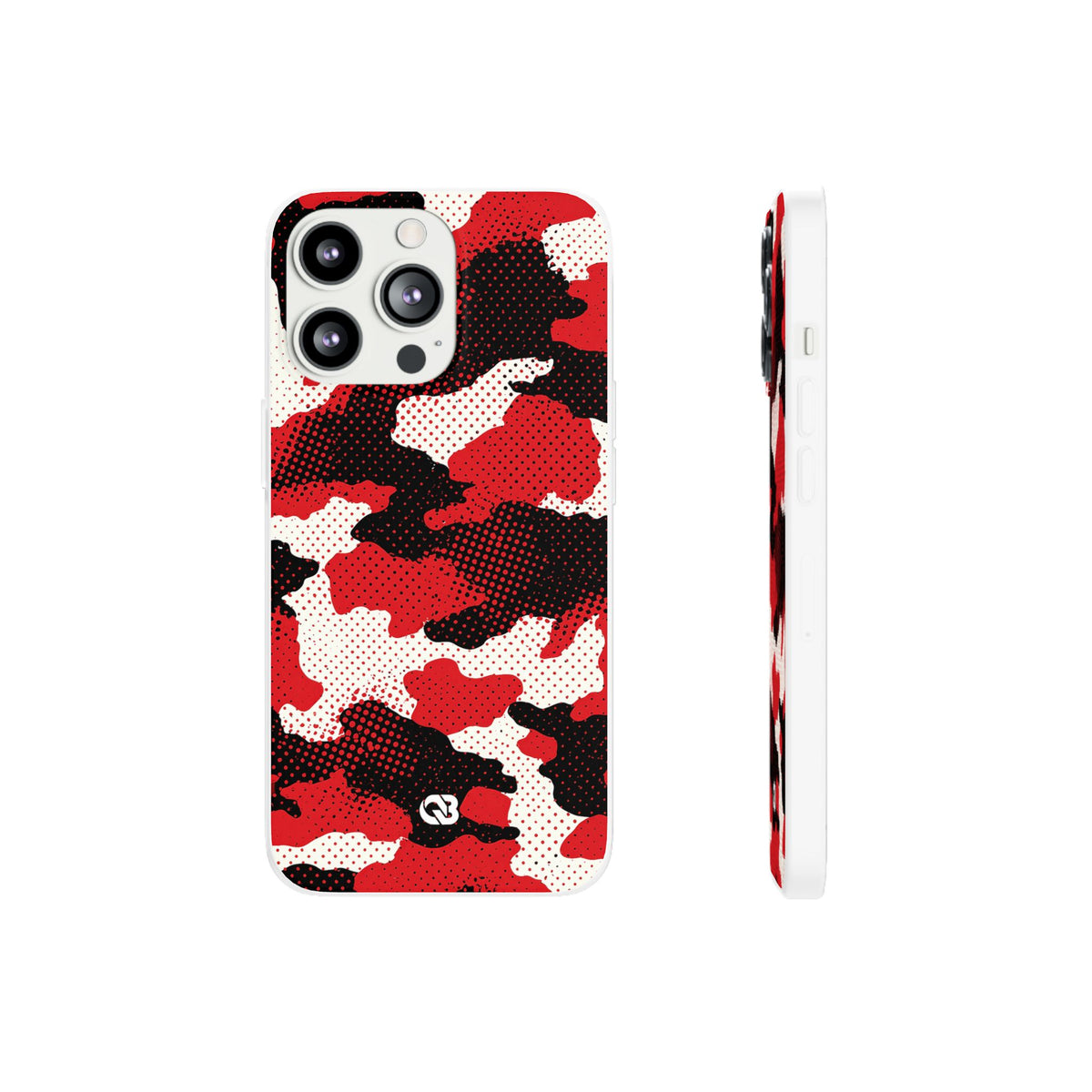 Crimson Halftone Camo · Lite Phone Case for iPhone · Red