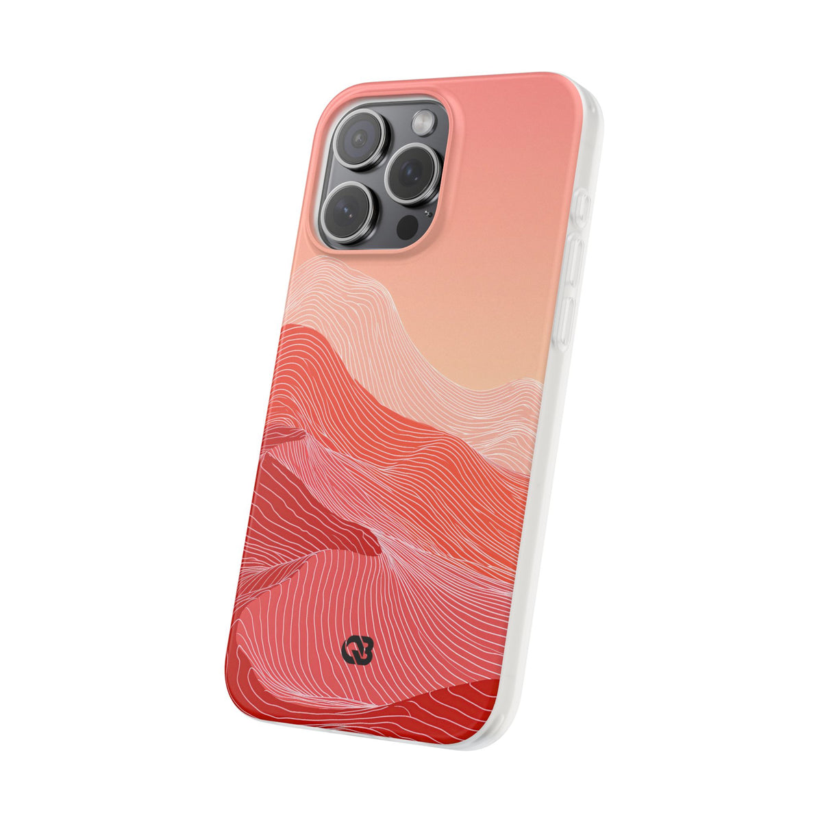 Red Lite Phone Case for iPhone - Crimson Ridge Contour