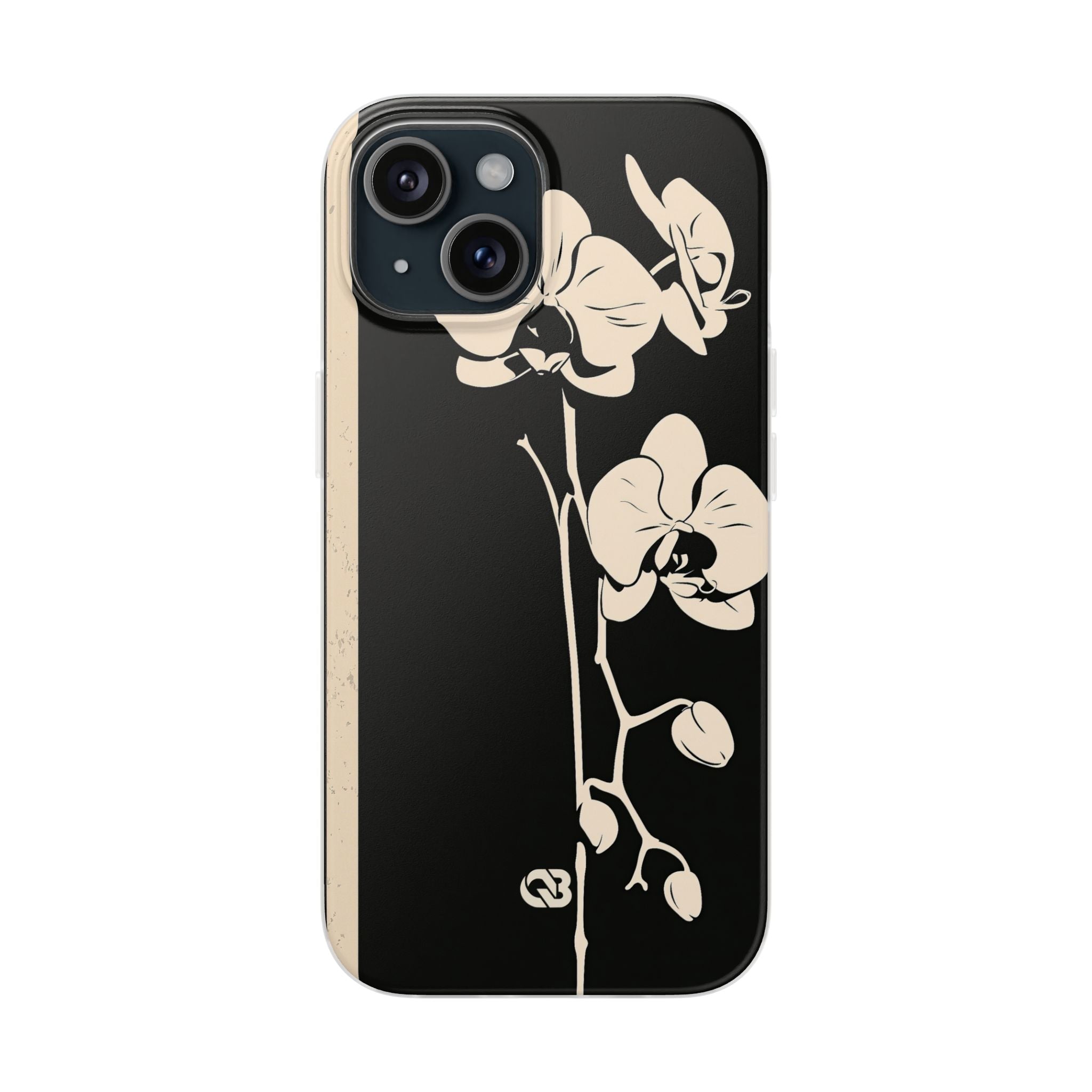 Black Lite Phone Case for iPhone - Obsidian Bone Orchid