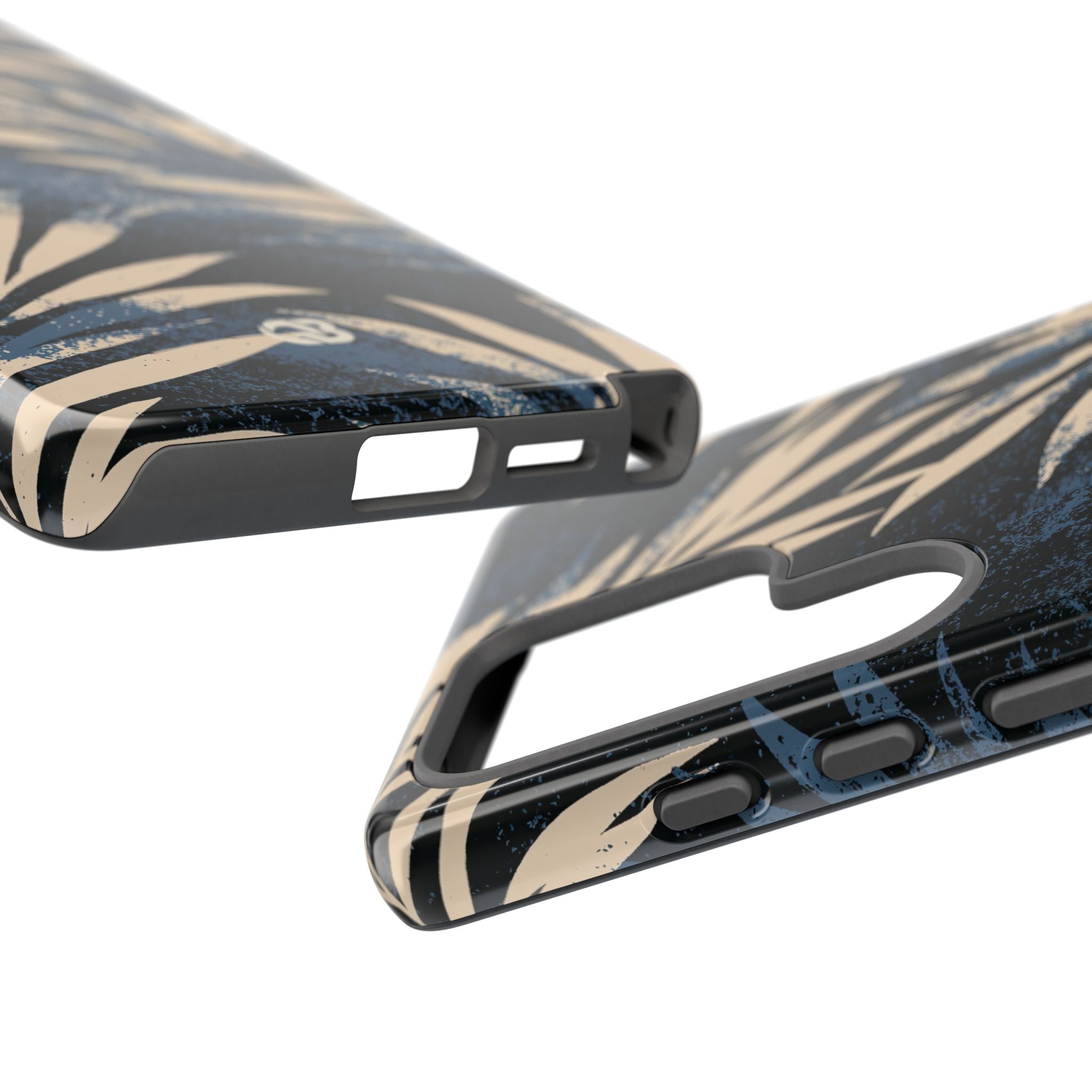 Blue Tough Phone Case for Samsung - Midnight Indigo Palm