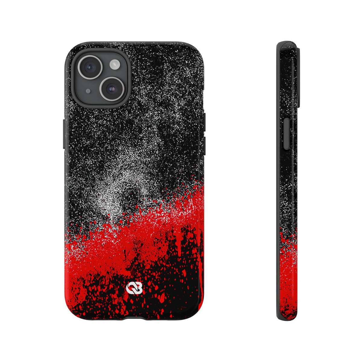 Crimson Noir Drip · Tough Phone Case for iPhone · Black