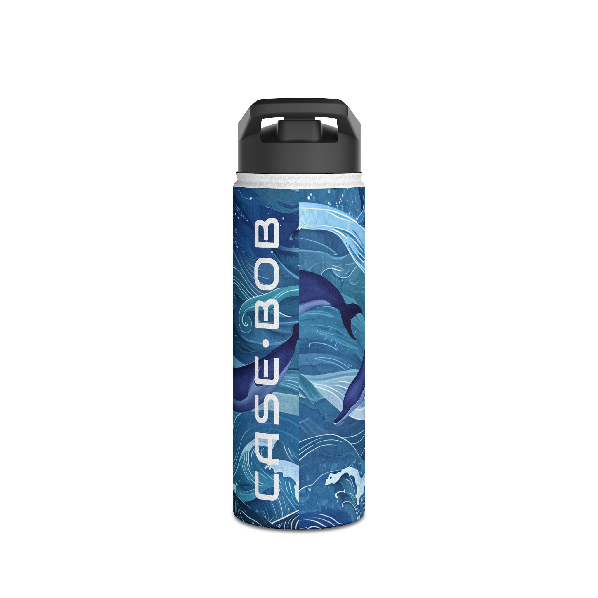 Dolphin Wave Dance - Stainless Steel Water Bottle