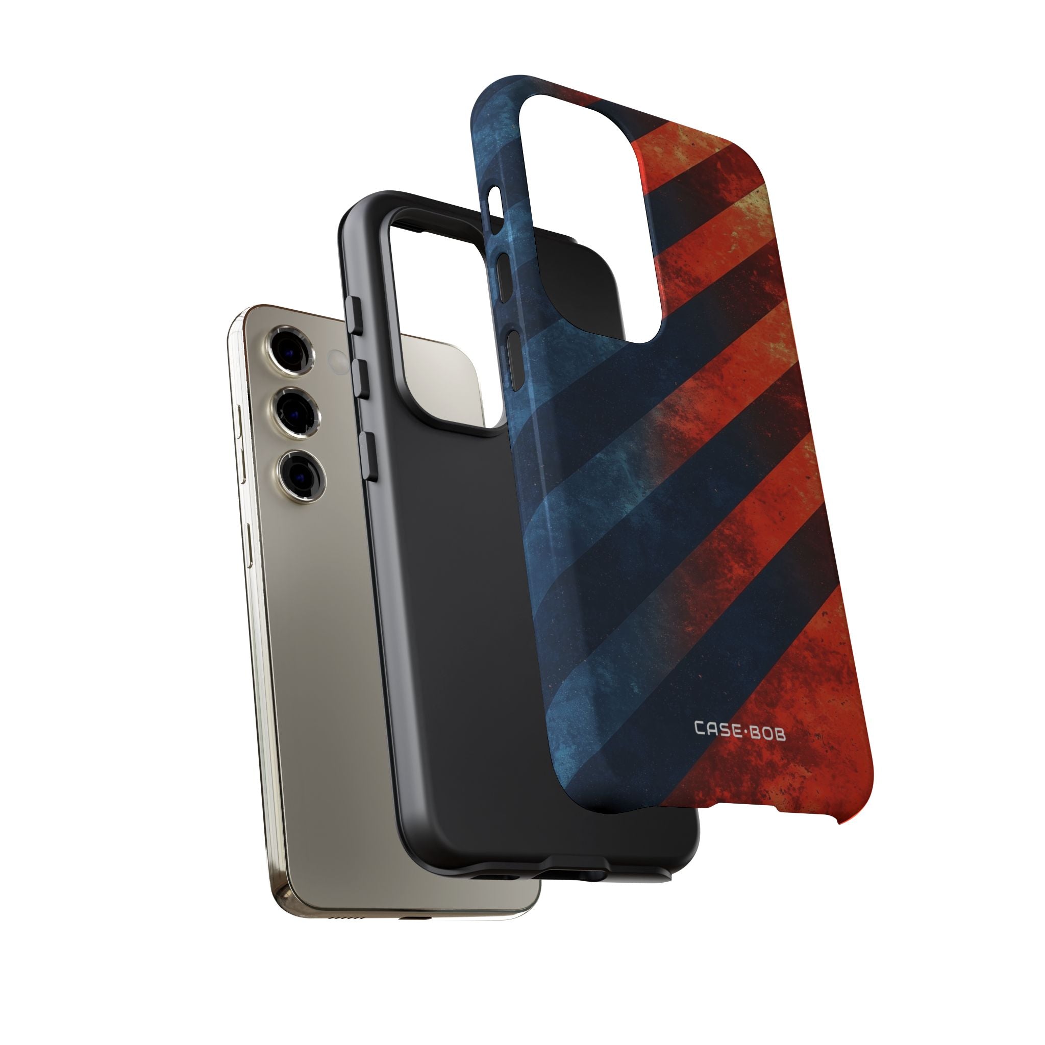 Diagonal Stripes Blaze Samsung S23 Case - Tough