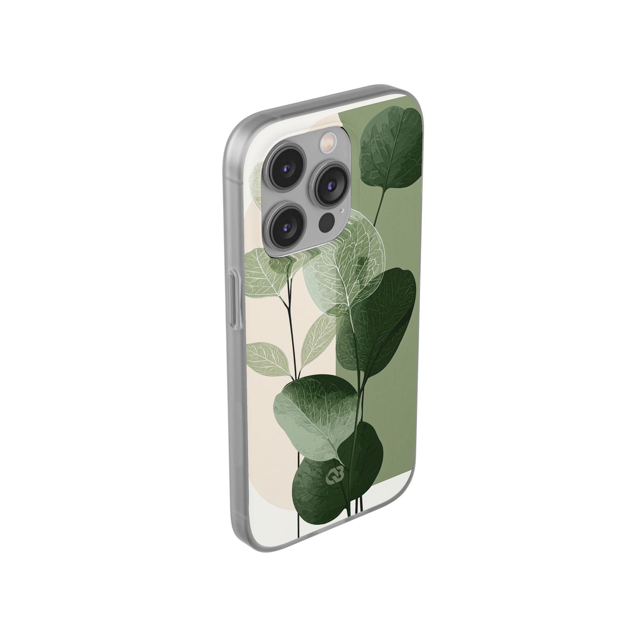 Green Lite Phone Case for iPhone - Sage Leaf Skeletals