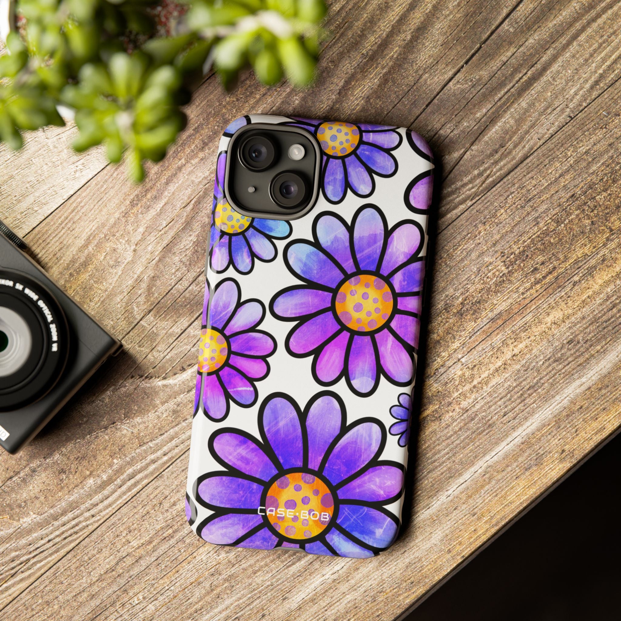 Polka Dot Blooms iPhone 15 Plus Case - Tough