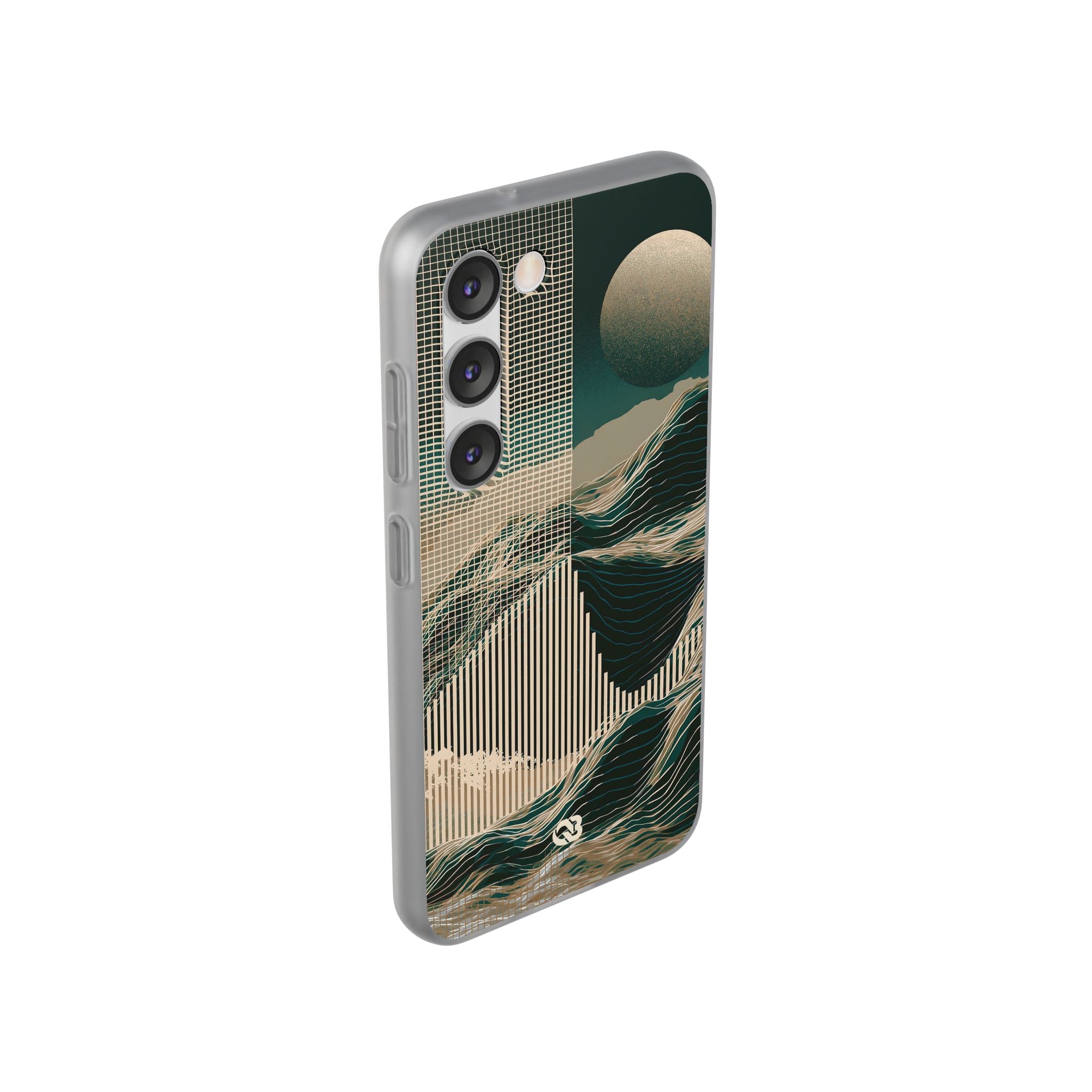 Green Lite Phone Case for Samsung - Lunar Moss Topography