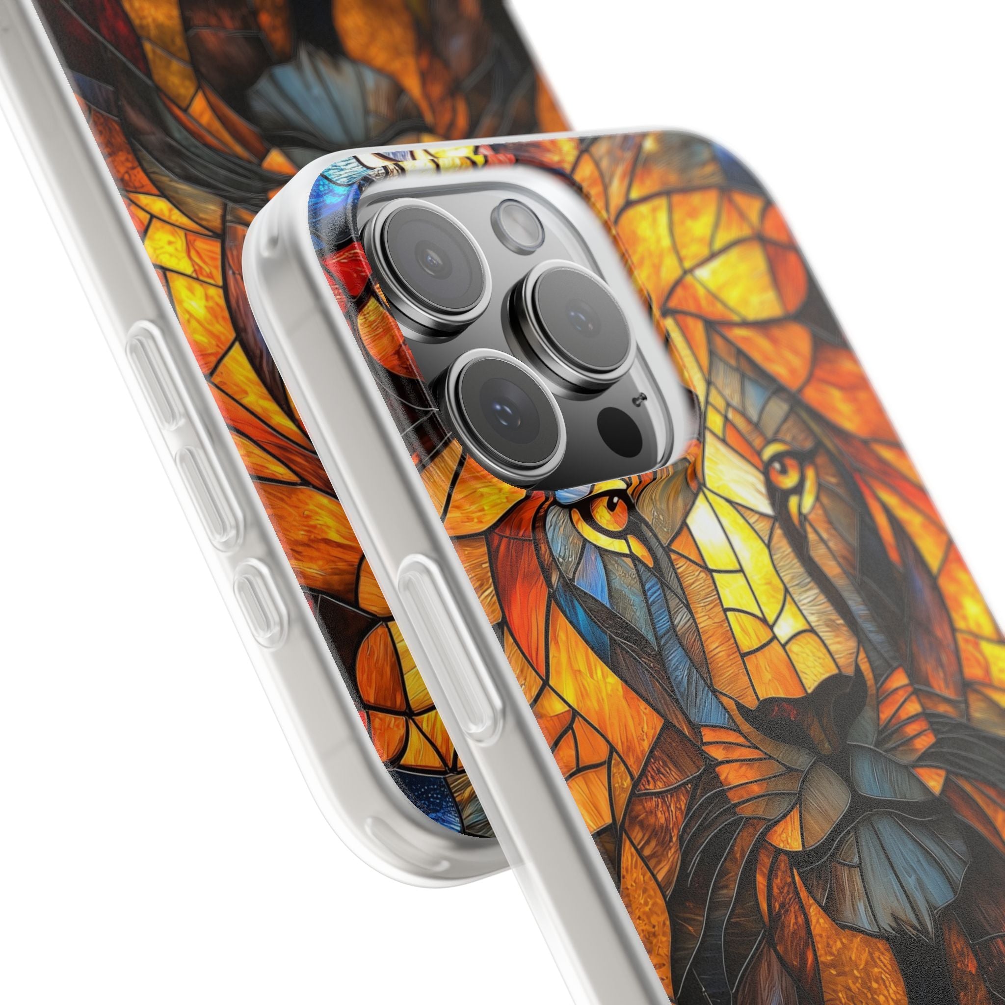 Amber Glass Lion · Soft Phone Case for iPhone